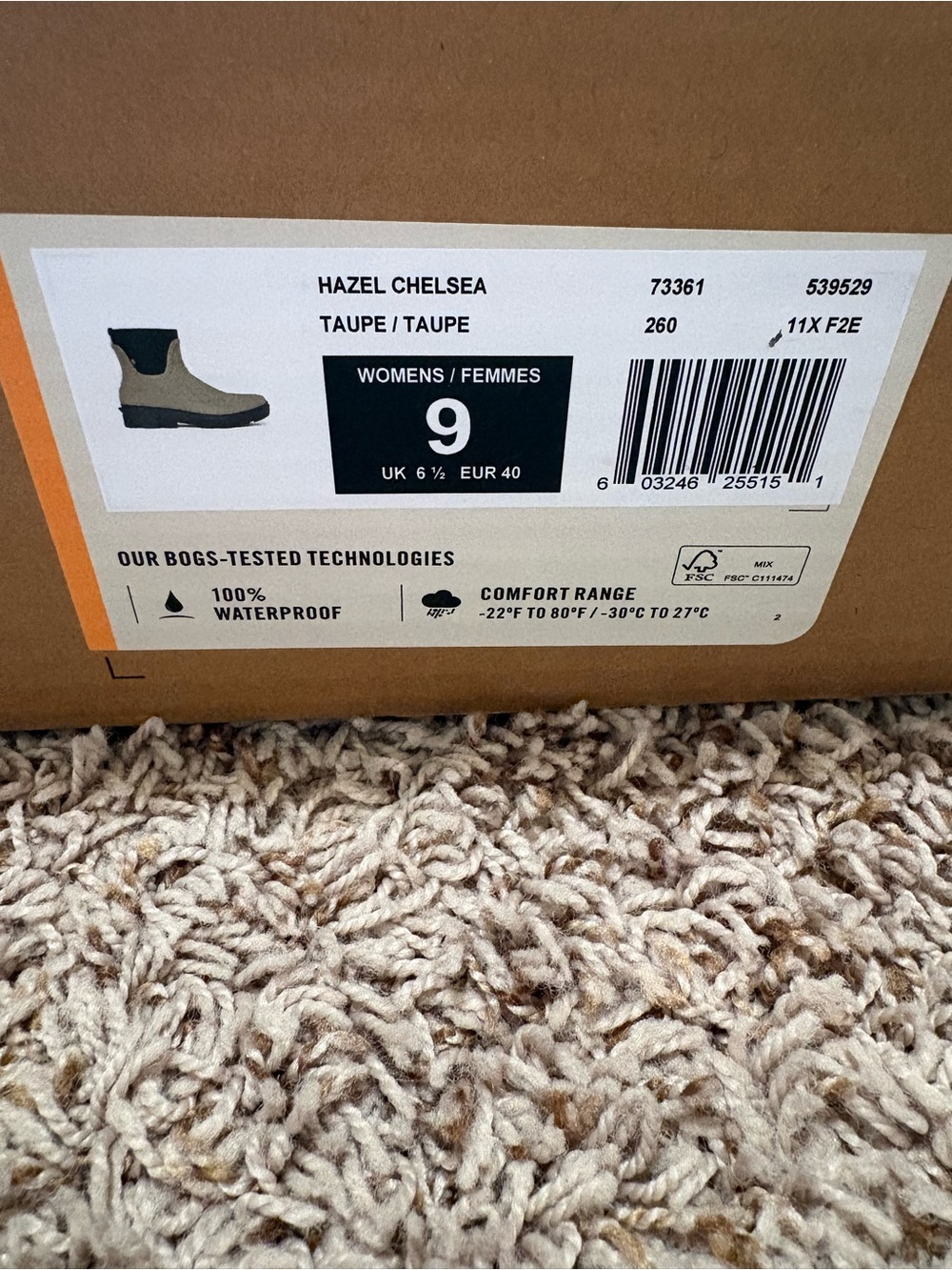 Bogs Hazel Chelsea boots in a taupe colorway women’s size 9 NEW IN BOX!! - Picture 7 of 7
